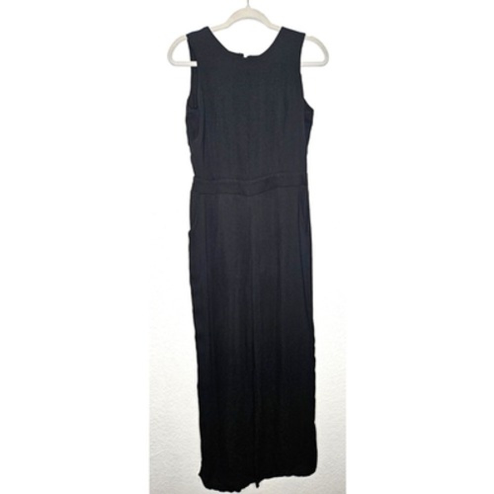 Karina Grimaldi Womens Jumpsuit Medium Black Cutout Back‎ Georgette Sleeveless